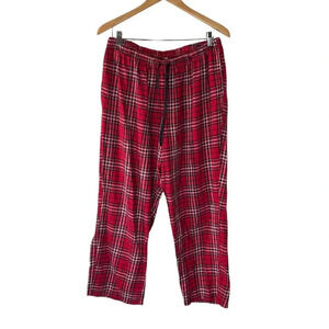 Croft & Barrow Red Plaid Pajama Pants Womens XL Drawstring Elastic Waist Bottoms